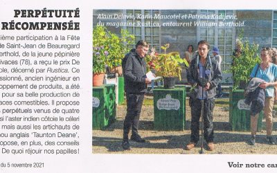 Un prix et un article dans Rustica !